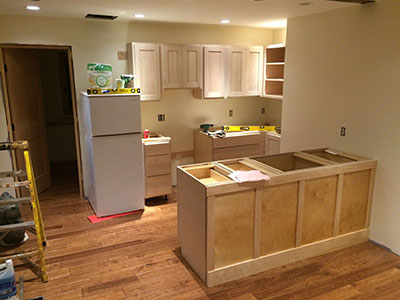Apartment kitchen prior to renovation